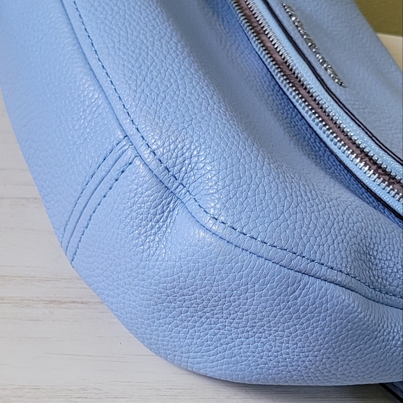 Michael Kors Blue BEDFORD Tassel Pebbled Leather Shoulder Bag/Crossbody Bag - Picture 16 of 16